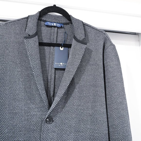 Stone Rose Men's Medium Wool Sweater Blazer  | Size Medium - Picture 4 of 10